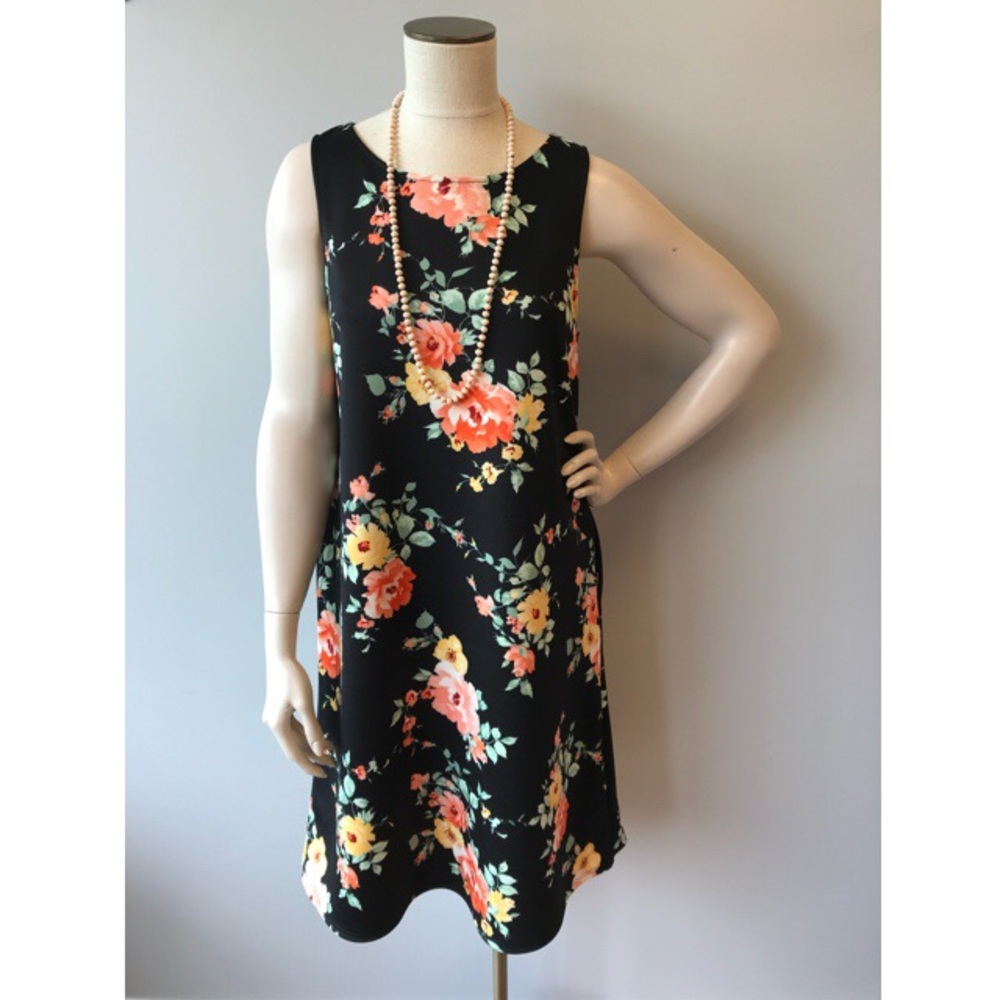 Black floral dress